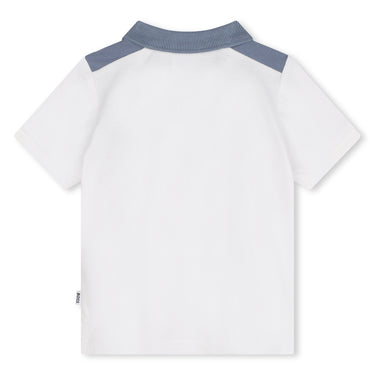 BOSS playera polo para bebé manga corta color blanco
